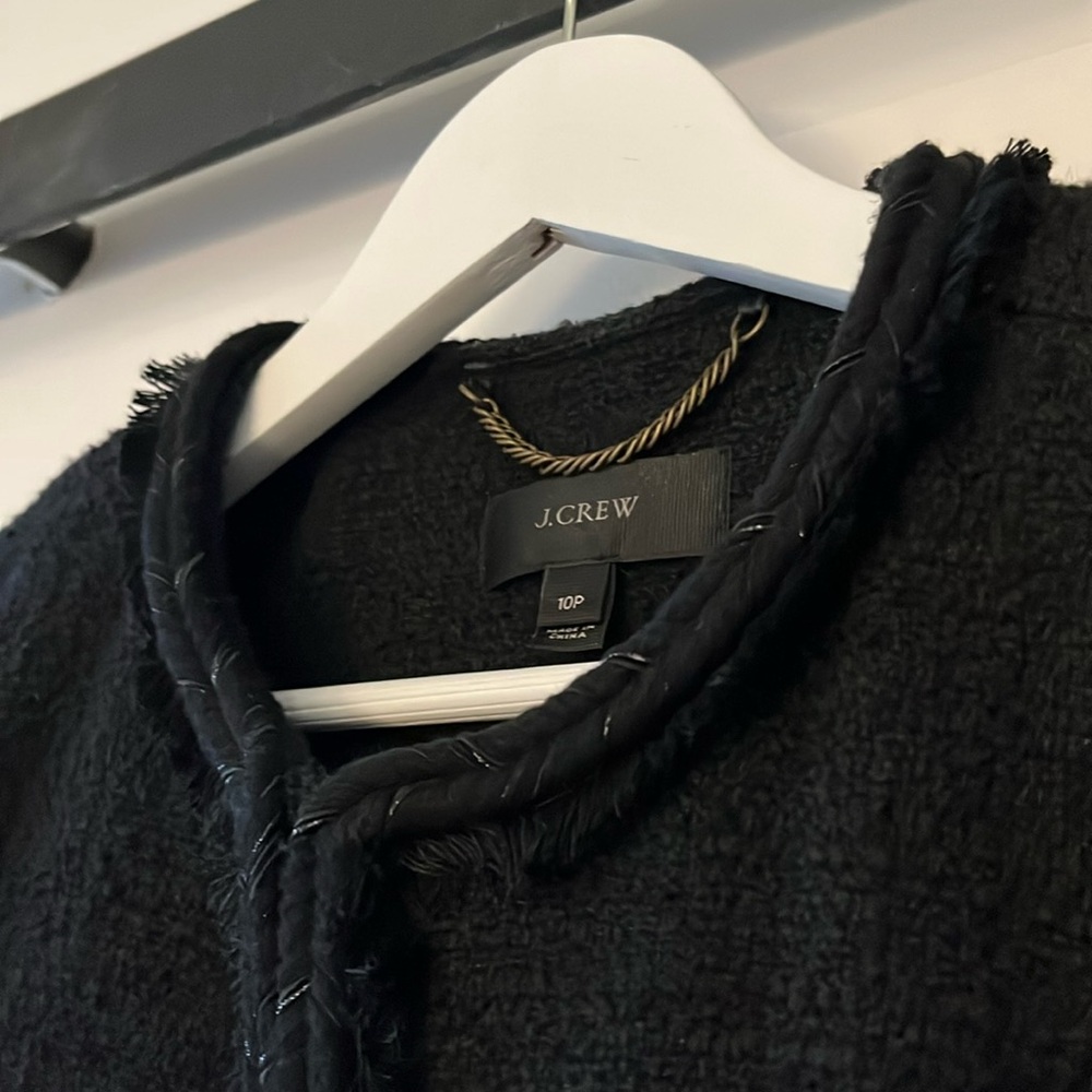 NWOT J. Crew | RARE Lady day coat | Black | Size 10P - Picture 8 of 16